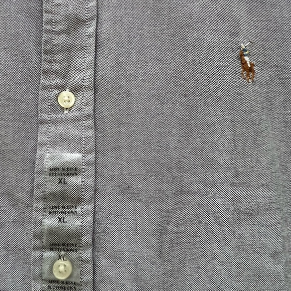 Ralph Lauren Gray Button Down Shirt Classic Fit XL - Picture 3 of 3